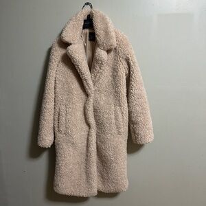 Women's Cream faux fur Sherpa Coat